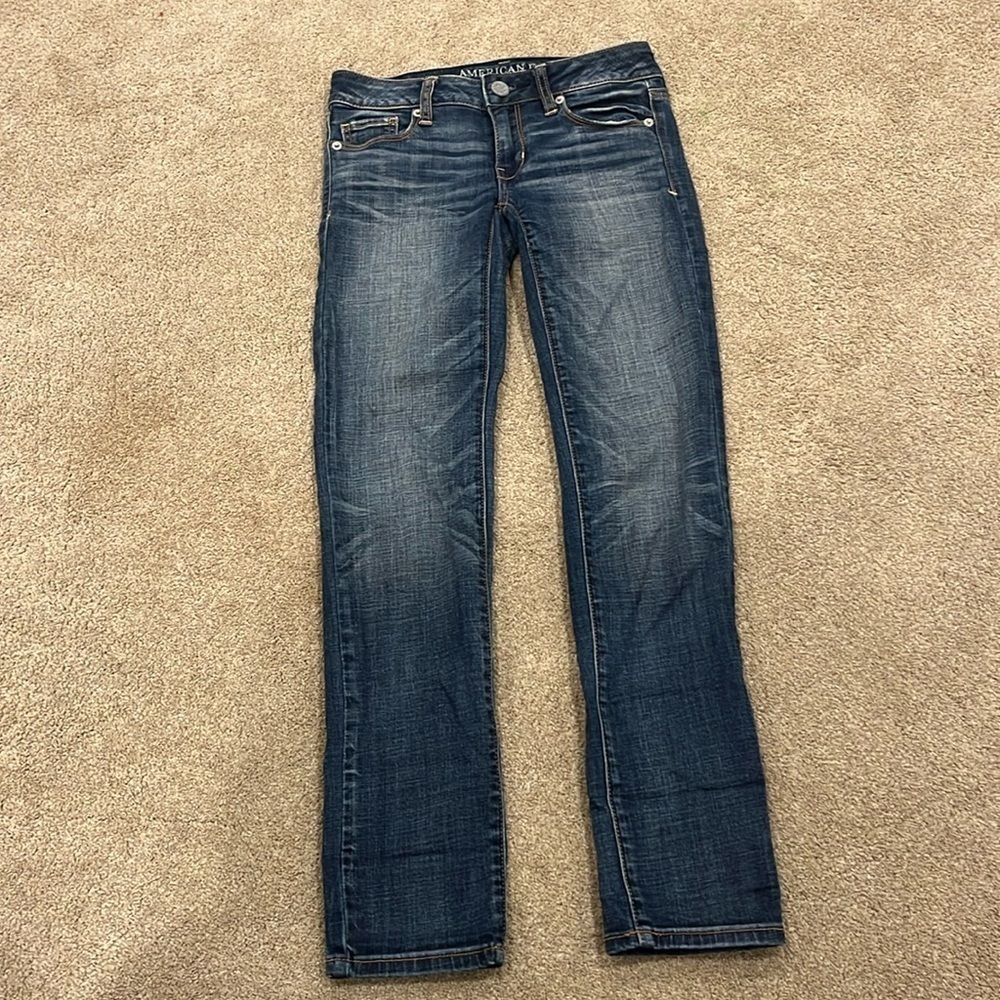 American Eagle outfitters super stretch skinny jeans 0 short .